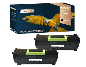 Qualitoner x2 toners 602xe noir compatible pour lexmark