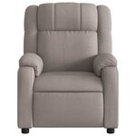 vidaXL Fauteuil de massage inclinable électrique Taupe Tissu