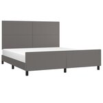 vidaXL Cadre de lit sans matelas gris similicuir