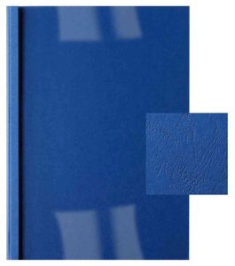 Lot de 100 Couvertures de reliure thermique LeatherGrain format A4 capacité 30 feuilles 3mm bleu GBC