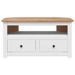 vidaXL Meuble TV d'angle Blanc 93x49x49 cm Pin Assortiment Panama