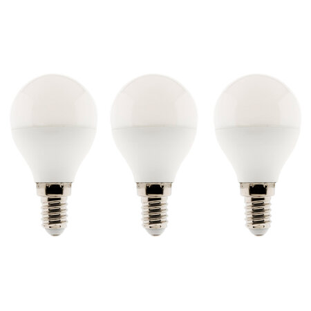 Lot de 3 ampoules LED sphériques 5 2W E14 470lm 2700K (blanc chaud)