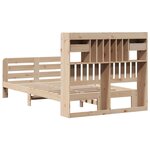 vidaXL Lit bibliothèque sans matelas 135x190 cm bois de pin massif