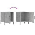 vidaXL Table de chevet gris béton 40x40x50 cm bois d’ingénierie