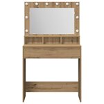 vidaXL Coiffeuse chêne artisanal 79 x 41 x 135 cm Bois d'ingénierie
