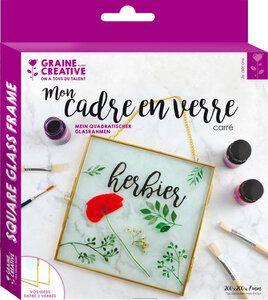 Cadre en Verre Carré à Suspendre 20x20 cm