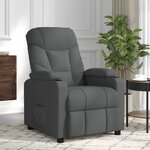 vidaXL Fauteuil de massage Gris foncé Tissu