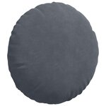 vidaXL Coussins de siège 2 Pièces Gris foncé Ø 40 x 13 cm Velours
