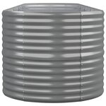 vidaXL Lit surélevé de jardin Acier enduit de poudre 368x80x68 cm gris