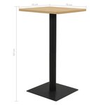vidaXL Table de bistro Couleur chêne 70x70x107 cm