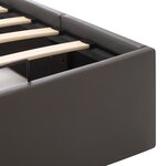 vidaXL Cadre de lit à rangement hydraulique Gris Similicuir 90x200 cm