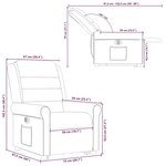vidaXL Fauteuil inclinable électrique gris clair tissu