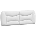 vidaXL Cadre de lit avec tête de lit Blanc 140x190 cm Similicuir