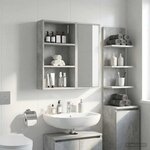 vidaXL Armoire murale de salle de bain Gris Béton 40 x 14 x 70 cm