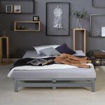 Lit palette 140x200 cm gris