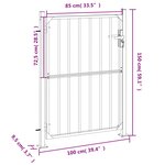 vidaXL Portail de jardin 100x150 cm acier inoxydable