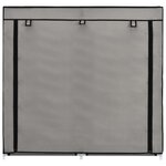 vidaXL Armoire à chaussures avec housse Gris 115x28x110 cm Tissu