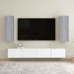 vidaXL Meubles TV 2 Pièces Sonoma gris 30 5x30x90 cm Bois d'ingénierie