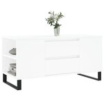 vidaXL Table basse blanc 102x44 5x50 cm bois d'ingénierie
