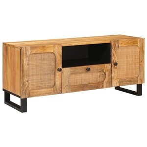 vidaXL Meuble TV Marron 105 x 33 x 46 cm Bois de mangue massif