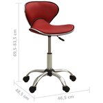 vidaXL Chaise de bureau Rouge bordeaux Similicuir