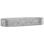 vidaXL Lit surélevé de jardin Acier galvanisé Argenté