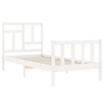 vidaXL Cadre de lit sans matelas blanc bois de pin massif