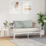 vidaXL Coussin de Dos Gris clair 120 x 50 cm Tissu en velours côtelé