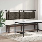 vidaXL Tête de lit suspendue Avec lumière LED Gris Simili cuir