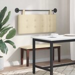 vidaXL Tête de lit suspendue Avec lumière LED Crème Tissu