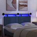 vidaXL Tête de lit suspendue Bleu Tissu