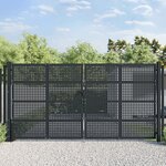 vidaXL Portail de jardin anthracite 400x225 cm acier