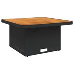vidaXL Ensemble à manger de jardin coussins 5Pièces Noir Résine tressée