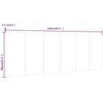 vidaXL Tête de lit murale Sonoma gris 240x1 5x80 cm Bois d'ingénierie
