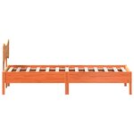 vidaXL Cadre de lit sans matelas cire marron 75x190 cm bois pin massif