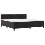 Lit box spring vidaXL avec matelas Noir 200x200 cm Velours