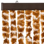 vidaXL Moustiquaire Ocre et blanc 90x220 cm Chenille