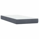vidaXL Sommier à lattes de lit et matelas gris foncé 90x220 cm velours