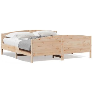 vidaXL Cadre de lit sans matelas 180x200 cm bois massif de pin