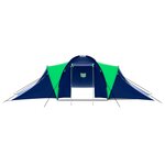 Vidaxl tente de camping 9 personnes bleu et vert