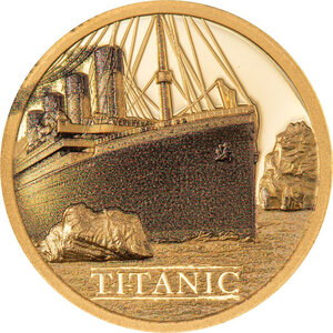 Monnaie en or 20 dollars g 3.11 (1/10 oz) millésime 2022 titanic cook 2022 titanic 1/10
