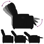 vidaXL Fauteuil inclinable noir tissu