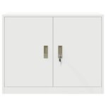 vidaXL Armoire de rangement Blanc 90 x 40 x 70 cm Acier