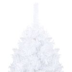 vidaXL Arbre de Noël artificiel pré-éclairé et boules blanc 150 cm PVC