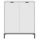 vidaXL Buffet Blanc brillant 69 5 x 33 x 82 cm Bois d'ingénierie