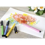 Boite de 24 stylos encre de chine 'pitt artist pen' pointe brush faber-castell