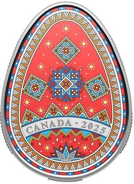 Pièce de monnaie en Argent 20 Dollars g 31.82 Millésime 2025 Pysanka PYSANKA