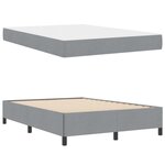 vidaXL Lit à ressorts avec matelas Gris clair 140 x 190 cm tissu