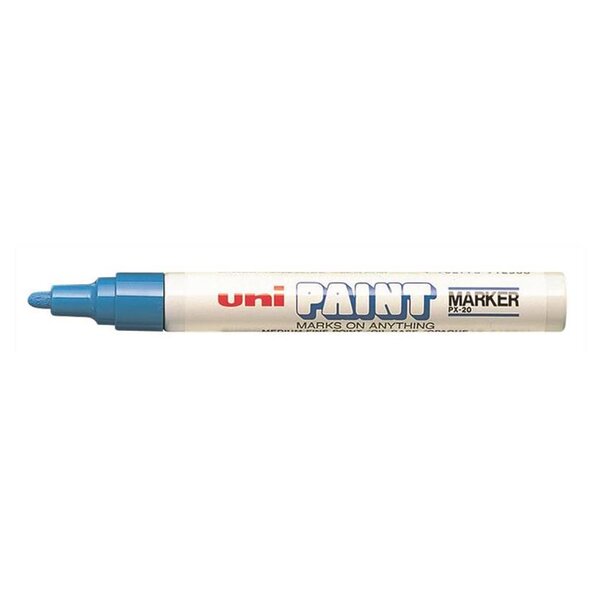 Marqueur Pointe conique moyenne PAINT Marker PX20 2 2 - 2 8mm Bleu Clair x 12 UNI-PAINT