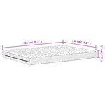 vidaXL Matelas en mousse blanc 140x200 cm dureté H2 H3